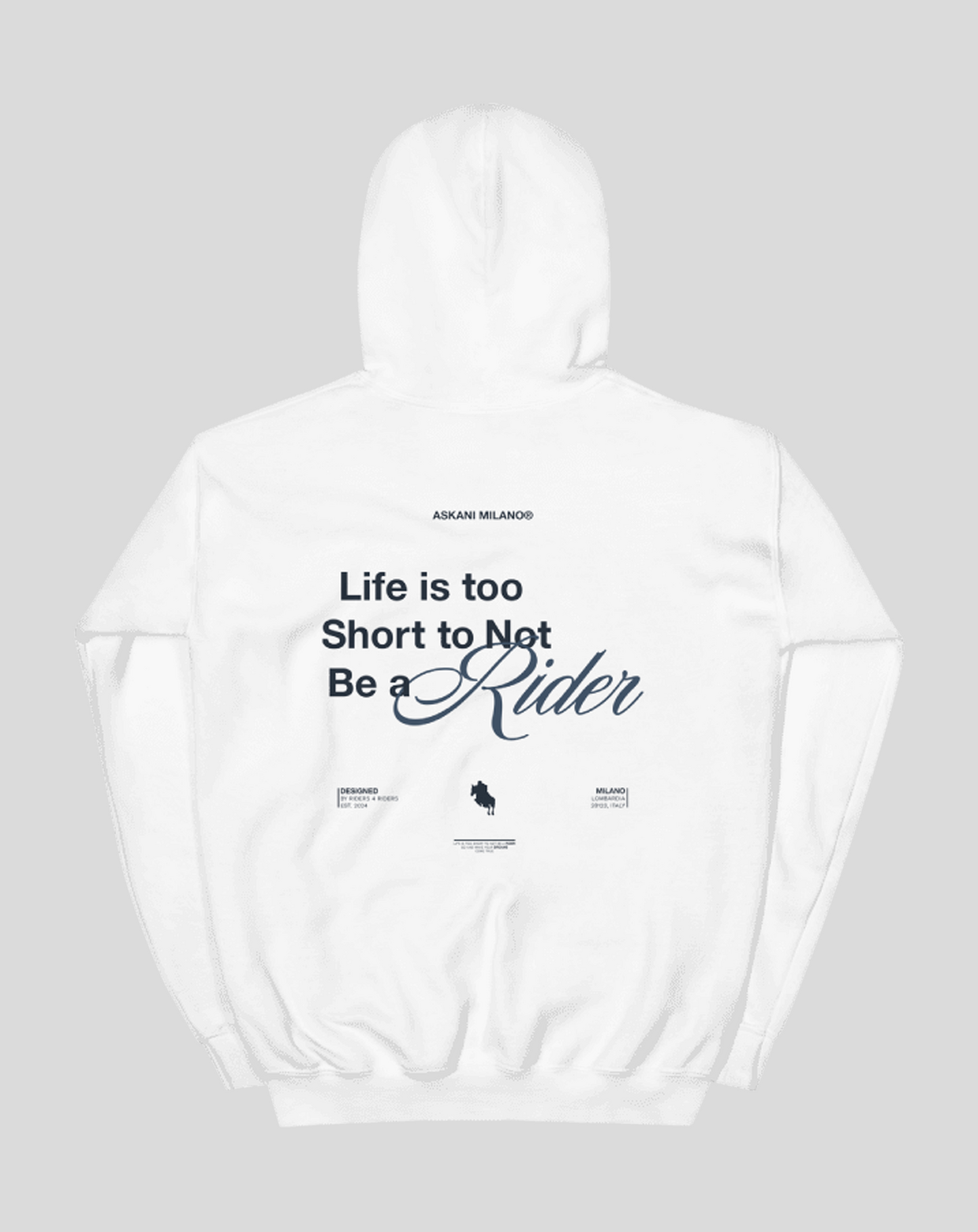 BE RIDERS HOODIE WHITE