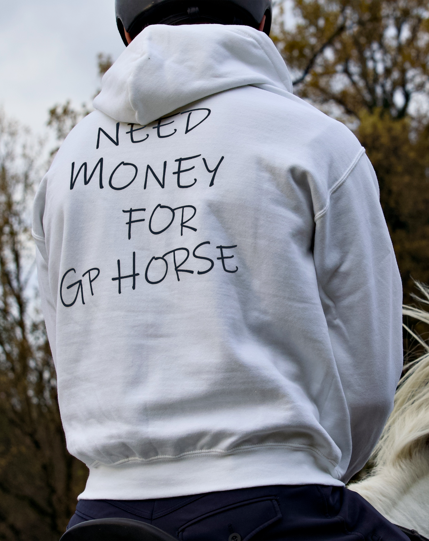 GP HORSE HOODIE WHITE