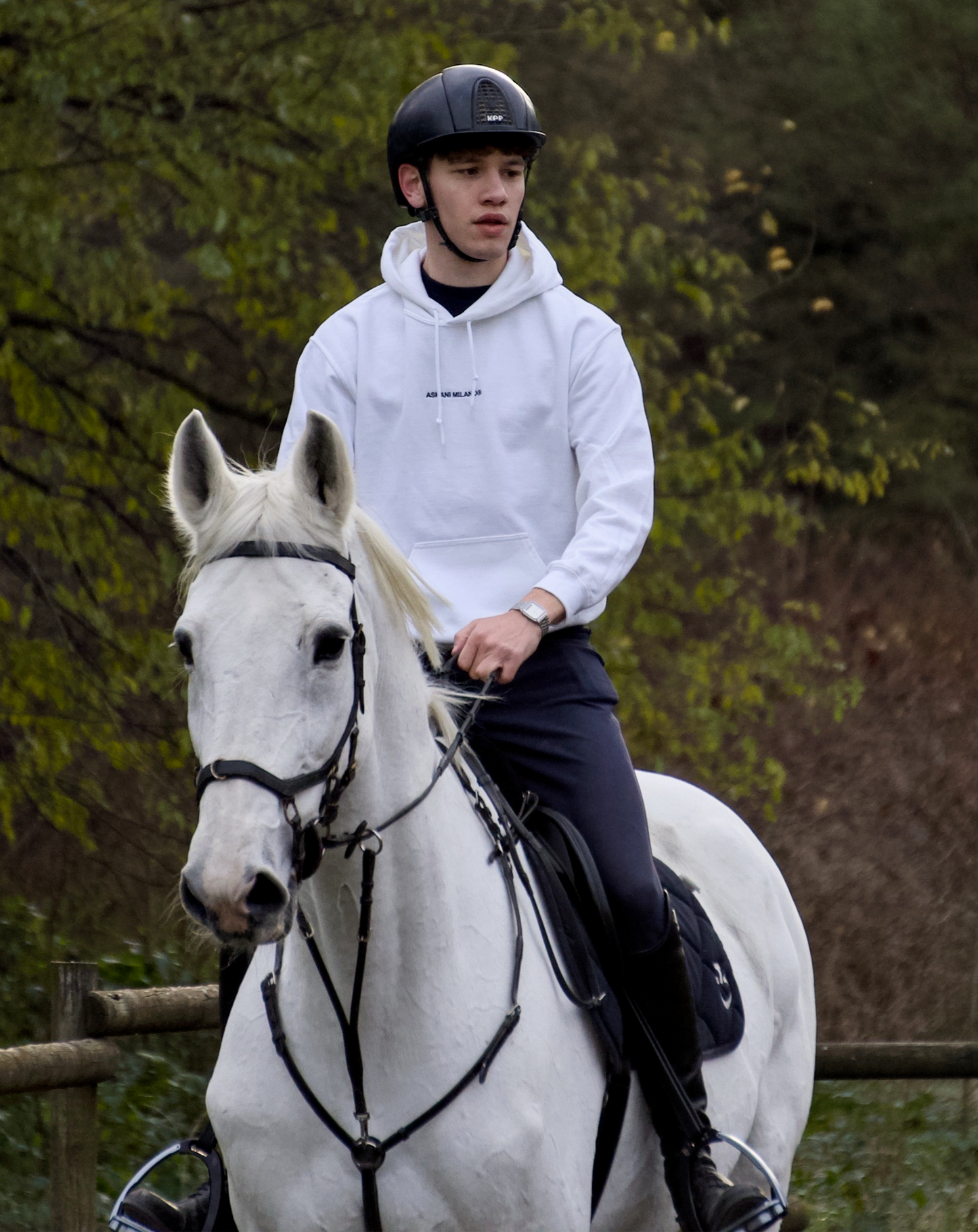 GP HORSE HOODIE WHITE
