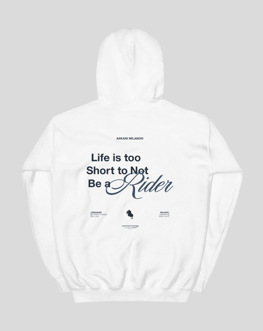 BE RIDERS HOODIE WHITE