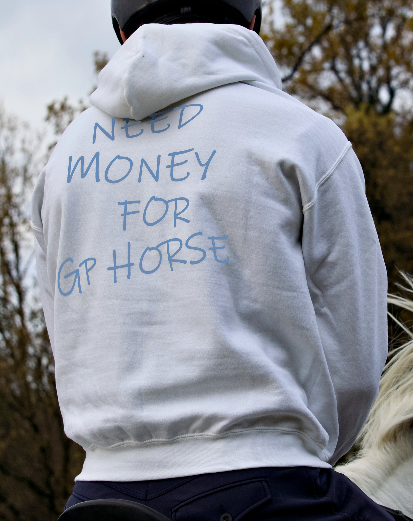 GP HORSE HOODIE LIGHT BLUE